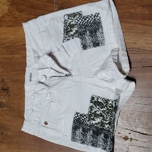 Kids white Hudson jean shorts